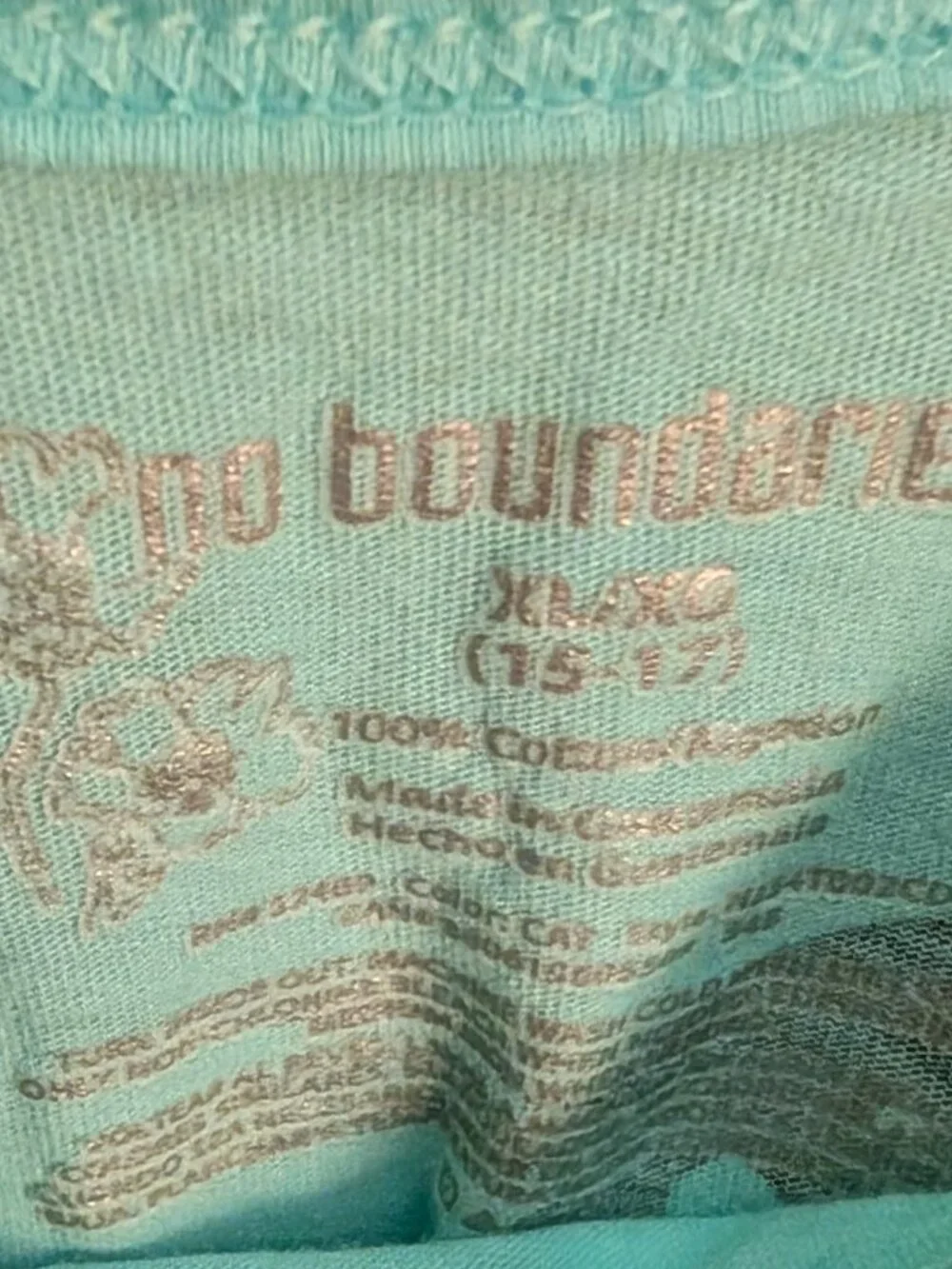 Women's No Boundaries Aqua Sleeveless Tank Top w/Black Cat Faces - Size XL